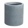 KANTE 9.8 in. W Round Charcoal Lightweight Concrete/Fiberglass Indoor Outdoor Elegant Planter -Green Haven Store charcoal kante plant pots osc0119a c60121 64 1000