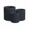 KANTE 15.8 in. x 12.9 in. and 9.8 in. W Round Charcoal Concrete/Fiberglass Indoor Outdoor Elegant Planters -Green Haven Store charcoal kante plant pots osc0119abc c60121 64 1000