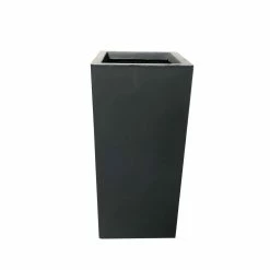KANTE 24 in. H Square Charcoal Concrete/Fiberglass Indoor Outdoor Elegant Tall Planter 18 KANTE 24 in. H Square Charcoal Concrete/Fiberglass Indoor Outdoor Elegant Tall Planter -Green Haven Store charcoal kante plant pots osf0002b c60121 c3 1000