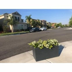 KANTE 23 in. L Rectangular Charcoal Concrete/Fiberglass Indoor Outdoor Elegant Planter 13 KANTE 23 in. L Rectangular Charcoal Concrete/Fiberglass Indoor Outdoor Elegant Planter -Green Haven Store charcoal kante plant pots osf0104a c60121 4f 1000