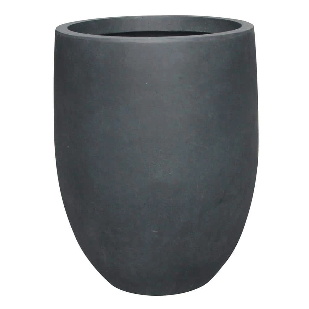 KANTE 21.7 in. Tall Charcoal Lightweight Concrete Round Outdoor Planter 3 KANTE 21.7 in. Tall Charcoal Lightweight Concrete Round Outdoor Planter