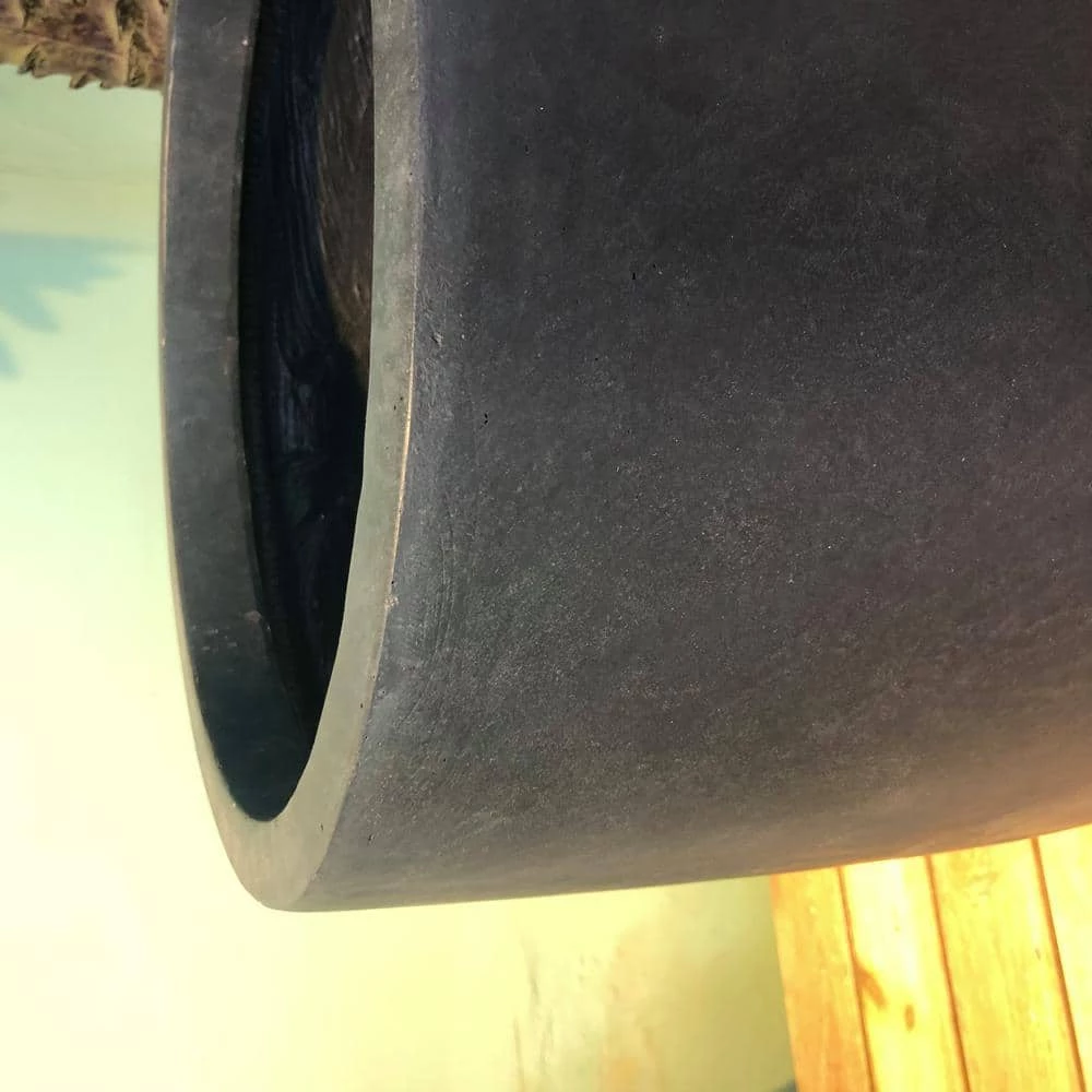 KANTE 21.7 in. Tall Charcoal Lightweight Concrete Round Outdoor Planter 10 KANTE 21.7 in. Tall Charcoal Lightweight Concrete Round Outdoor Planter - Image 8