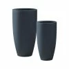 KANTE 31.4" and 23.6"H Charcoal Finish Concrete Tall Planters (Set of 2), Large Outdoor Indoor w/Drainage Hole & Rubber Plug -Green Haven Store charcoal kante plant pots rc0099ab c60121 64 1000