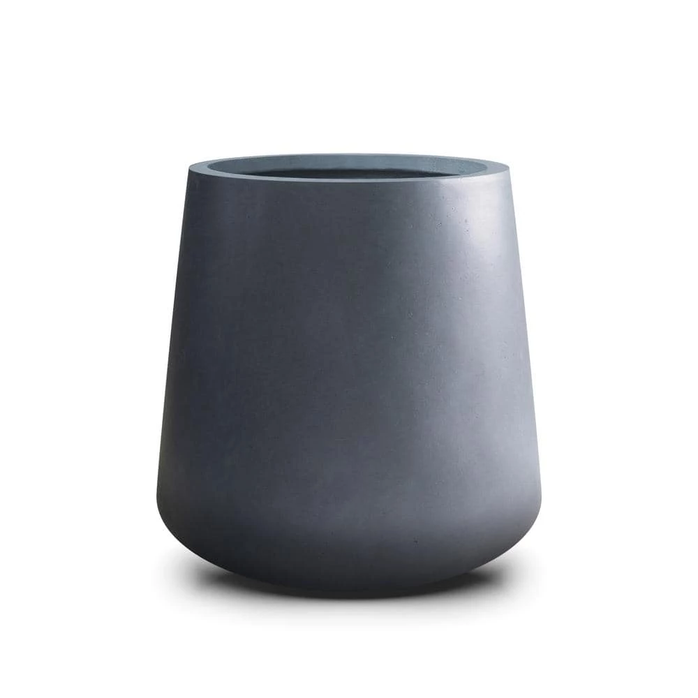 KANTE 11.81 in. x 12.2 in. Round Charcoal Finish Lightweight Concrete & Fiberglass Indoor Outdoor Planter with Drainage Hole 3 KANTE 11.81 in. x 12.2 in. Round Charcoal Finish Lightweight Concrete & Fiberglass Indoor Outdoor Planter with Drainage Hole