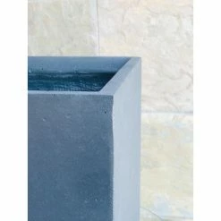 KANTE 28 in. Tall Charcoal Lightweight Concrete Rectangle Modern Outdoor Planter -Green Haven Store charcoal kante plant pots rf0002c c60121 44 1000