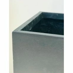KANTE 28 in. Tall Charcoal Lightweight Concrete Rectangle Modern Outdoor Planter -Green Haven Store charcoal kante plant pots rf0002c c60121 fa 1000