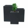 KANTE 19", 16" and 13"H Charcoal Finish Concrete Tall Square Set of 3, Outdoor Indoor Lightweight Planters w/ Drainage Hole -Green Haven Store charcoal kante plant pots rf0007abc c60121 64 1000