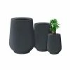 KANTE 26.5 in., 20 in. & 13.1 in. H Round Charcoal Concrete Tall Planters (Set of 3), Outdoor Indoor Large with Drainage Holes -Green Haven Store charcoal kante plant pots rf2015023abc c60121 64 1000