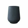 KANTE 10.63 in. x 13.78 in. Round Charcoal Lightweight Concrete and Weather Resistant Fiberglass Planter w/Drainage Hole -Green Haven Store charcoal kante plant pots rf2015023c c60121 64 1000