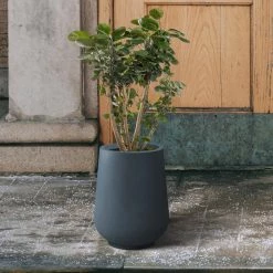 KANTE 10.63 in. x 13.78 in. Round Charcoal Lightweight Concrete and Weather Resistant Fiberglass Planter w/Drainage Hole 17 KANTE 10.63 in. x 13.78 in. Round Charcoal Lightweight Concrete and Weather Resistant Fiberglass Planter w/Drainage Hole -Green Haven Store charcoal kante plant pots rf2015023c c60121 76 1000
