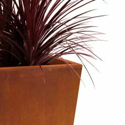 KANTE 24.4 in. H Rectangle Faux Weathering Steel Lightweight Concrete Tapered Tall Planter with Drainage Hole, Outdoor/Indoor -Green Haven Store faux weathering steel kante plant pots rf0004c c91942 44 1000
