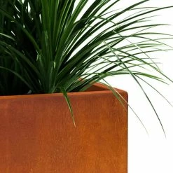 KANTE 19 in. H Faux Weathering Steel Concrete Tall Square Planter, Modern Outdoor/Indoor Lightweight with Drainage Hole -Green Haven Store faux weathering steel kante plant pots rf0007c c91942 44 1000