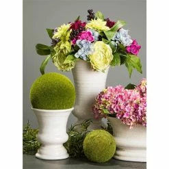 SULLIVANS Ivory Low Oval Ceramic Planter -Green Haven Store glaze sullivans plant pots cm2342 4f 1000