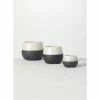 SULLIVANS Black And White Ceramic Pot - Set of 3 -Green Haven Store glaze sullivans plant pots cm2971 64 1000