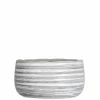 SULLIVANS Gray and White Ceramic Striped Planter -Green Haven Store gray and white sullivans plant pots cm2785 64 1000