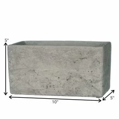 SULLIVANS Gray Cement Rectangular Planter 7 SULLIVANS Gray Cement Rectangular Planter -Green Haven Store gray sullivans plant pots cmt1094 4f 1000