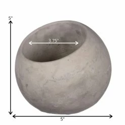 SULLIVANS Gray Cement Ball Planter -Green Haven Store gray sullivans plant pots cmt1105 4f 1000