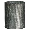 SULLIVANS Gray Metal Ribbed Pot 1 SULLIVANS Gray Metal Ribbed Pot -Green Haven Store gray sullivans plant pots met975 64 1000