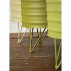 SULLIVANS Green Metal Planters (Set of 3) -Green Haven Store green sullivans plant pots met1510 4f 1000