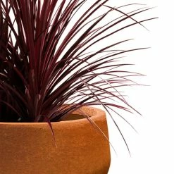 KANTE 16 in. Dia. Round Iron Oxide Concrete Bowl Planter, Outdoor Indoor Large Planter Pot with Drainage Hole -Green Haven Store iron oxide kante plant pots rc0051b c80621 fa 1000
