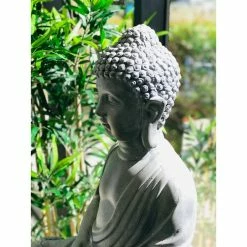 KANTE 25.6 in. H Natural Concrete/Fiberglass Indoor Outdoor Sitting Meditating Zen Buddha Statue 17 KANTE 25.6 in. H Natural Concrete/Fiberglass Indoor Outdoor Sitting Meditating Zen Buddha Statue -Green Haven Store kante garden statues osp141006 c80021 4f 1000