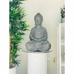 KANTE 25.6 in. H Natural Concrete/Fiberglass Indoor Outdoor Sitting Meditating Zen Buddha Statue 20 KANTE 25.6 in. H Natural Concrete/Fiberglass Indoor Outdoor Sitting Meditating Zen Buddha Statue -Green Haven Store kante garden statues osp141006 c80021 fa 1000
