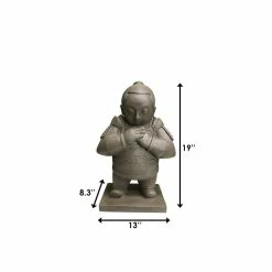 KANTE 19 in. H Sculpting Clay Lightweight Concrete/Fiberglass Indoor Outdoor Praying Standing Warrior Statue -Green Haven Store kante garden statues ospd0010a c70041 44 1000