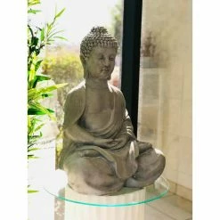 KANTE Lightweight Sitting Meditating Buddha Zen Indoor -Green Haven Store kante garden statues r141006 c80021 1f 1000