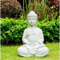 KANTE Lightweight Sitting Meditating Buddha Zen Indoor -Green Haven Store kante garden statues r141006 c80021 c3 1000