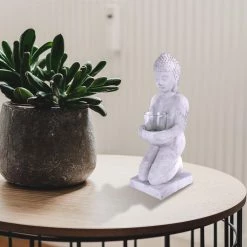 KANTE 12.8 in. H Gray Cement Buddha Garden Statue Tealight Candle Holder Ornament 11 KANTE 12.8 in. H Gray Cement Buddha Garden Statue Tealight Candle Holder Ornament -Green Haven Store kante garden statues sx20200175 1f 1000