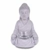 KANTE 6.5 in. H Gray Cement Sitting Buddha Garden Statue Tealight Candle Holder Ornament (2-Pack) -Green Haven Store kante garden statues sx20200177 64 1000