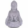 KANTE 6.5 in. H Gray Cement Sitting Buddha Garden Statue Tealight Candle Holder Ornament (2-Pack) 1 KANTE 6.5 in. H Gray Cement Sitting Buddha Garden Statue Tealight Candle Holder Ornament (2-Pack) -Green Haven Store kante garden statues sx20200178 64 1000