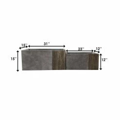 KANTE 31 in and 23 in. L Rectangular Lodgepole Concrete/Fiberglass Indoor Outdoor Elegant Long Planters (Set of 2) 11 KANTE 31 in and 23 in. L Rectangular Lodgepole Concrete/Fiberglass Indoor Outdoor Elegant Long Planters (Set of 2) -Green Haven Store lodgepole kante plant pots osf0219ab c81051 44 1000