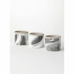 SULLIVANS Multi-Color Cement Fluid Pattern Container (Set of 3) 9 SULLIVANS Multi-Color Cement Fluid Pattern Container (Set of 3) -Green Haven Store multicolor sullivans plant pots cmt1192 1f 1000