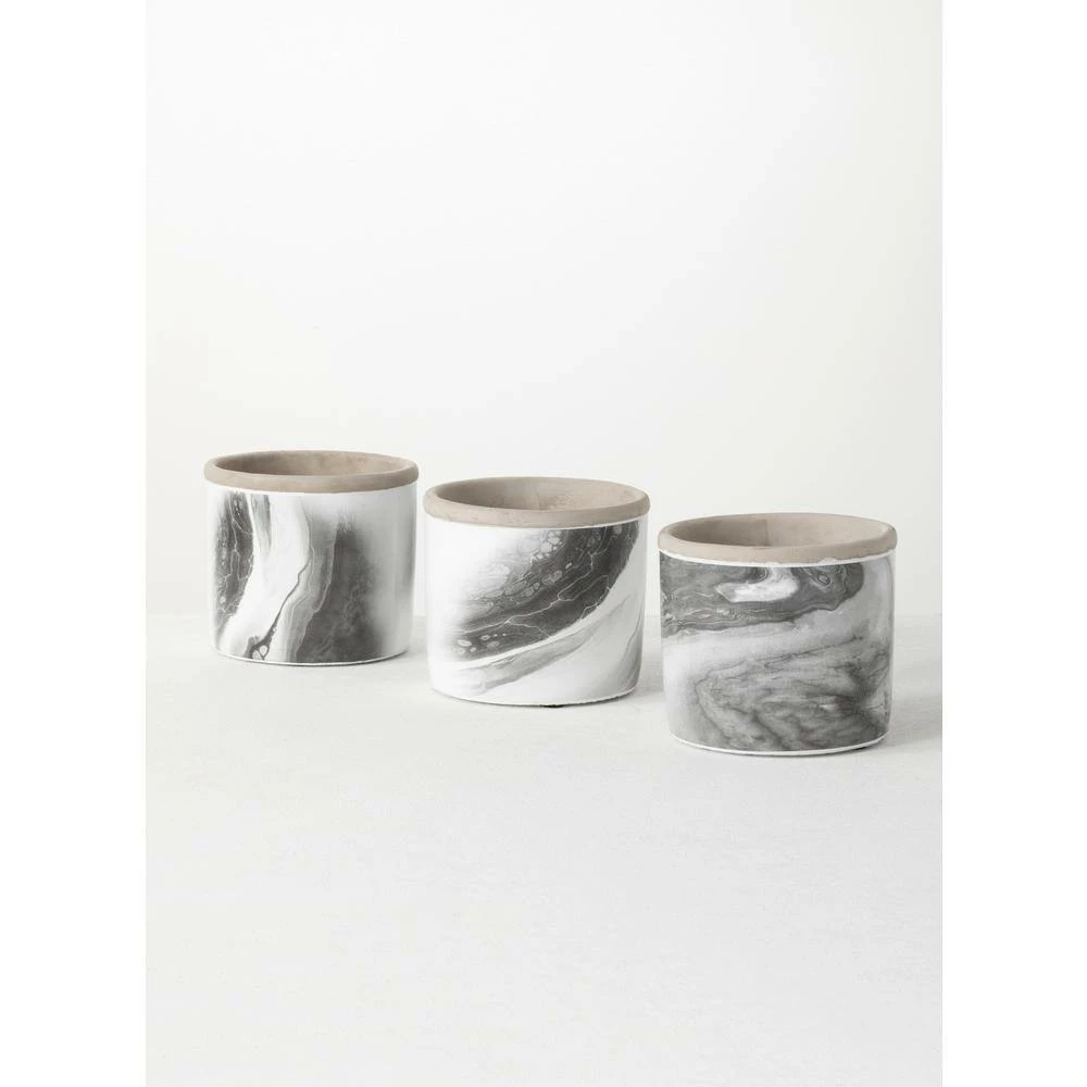 SULLIVANS Multi-Color Cement Fluid Pattern Container (Set of 3) 6 SULLIVANS Multi-Color Cement Fluid Pattern Container (Set of 3) - Image 4