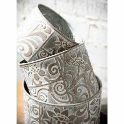 SULLIVANS Multi-Color Metal Planter (Set of 3) -Green Haven Store multicolor sullivans plant pots met1680 1f 1000