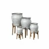 SULLIVANS Multi-Color Metal Planter On Stand (Set of 4) -Green Haven Store multicolor sullivans plant pots met1686 64 1000