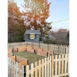 Vigoro 37.1 in. H x 45.35 in. W Cedar Garden Fence Panel -Green Haven Store natural cedar wood vigoro garden fencing 860664 1f 1000