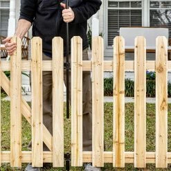 Vigoro 37.1 in. H x 45.35 in. W Cedar Garden Fence Panel -Green Haven Store natural cedar wood vigoro garden fencing 860664 31 1000