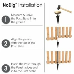 Vigoro 37.1 in. H x 45.35 in. W Cedar Garden Fence Panel -Green Haven Store natural cedar wood vigoro garden fencing 860664 a0 1000