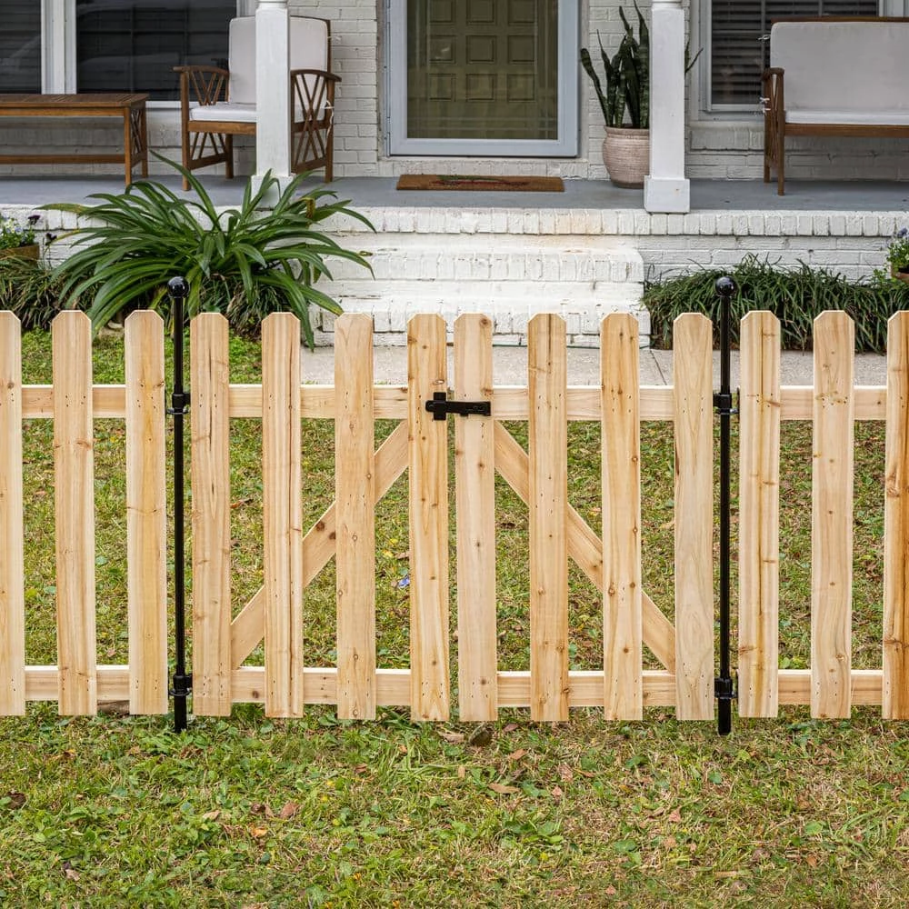 Vigoro 37.1 in. H x 48.3 in. W Cedar Garden Fence Gate 11 Vigoro 37.1 in. H x 48.3 in. W Cedar Garden Fence Gate - Image 9