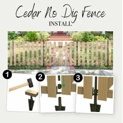 Vigoro 37.1 in. H x 48.3 in. W Cedar Garden Fence Gate 26 Vigoro 37.1 in. H x 48.3 in. W Cedar Garden Fence Gate -Green Haven Store natural cedar wood vigoro garden fencing 860671 76 1000