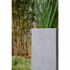 KANTE 28 in. H Square Natural Concrete/Fiberglass Indoor Outdoor Modern Seamless Tall Planter -Green Haven Store natural concrete kante plant pots osf0002c c80021 4f 1000