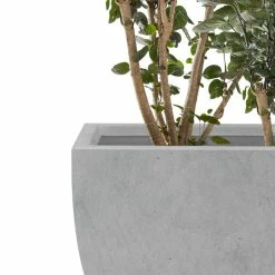 KANTE Square Natural Finish Lightweight Concrete & Weather Resistant Fiberglass Planters with Drainage Holes (Set of 3) 14 KANTE Square Natural Finish Lightweight Concrete & Weather Resistant Fiberglass Planters with Drainage Holes (Set of 3) -Green Haven Store natural concrete kante plant pots rf0126abc c80021 1f 1000