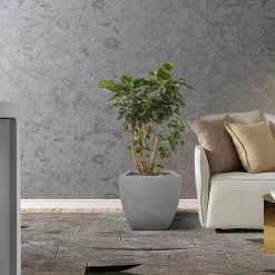 KANTE Square Natural Finish Lightweight Concrete & Weather Resistant Fiberglass Planters with Drainage Holes (Set of 3) 16 KANTE Square Natural Finish Lightweight Concrete & Weather Resistant Fiberglass Planters with Drainage Holes (Set of 3) -Green Haven Store natural concrete kante plant pots rf0126abc c80021 fa 1000