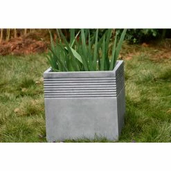 KANTE Small 15 in. Tall Natural Lightweight Concrete Modern Square Outdoor Planter 31 KANTE Small 15 in. Tall Natural Lightweight Concrete Modern Square Outdoor Planter -Green Haven Store natural concrete kante plant pots rf0128b c80021 31 1000