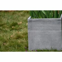 KANTE Small 15 in. Tall Natural Lightweight Concrete Modern Square Outdoor Planter 19 KANTE Small 15 in. Tall Natural Lightweight Concrete Modern Square Outdoor Planter -Green Haven Store natural concrete kante plant pots rf0128b c80021 40 1000