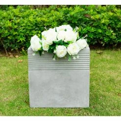 KANTE Small 15 in. Tall Natural Lightweight Concrete Modern Square Outdoor Planter 24 KANTE Small 15 in. Tall Natural Lightweight Concrete Modern Square Outdoor Planter -Green Haven Store natural concrete kante plant pots rf0128b c80021 c3 1000