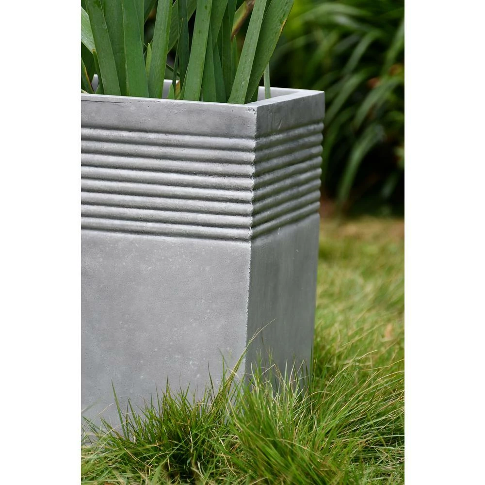 KANTE Small 15 in. Tall Natural Lightweight Concrete Modern Square Outdoor Planter 16 KANTE Small 15 in. Tall Natural Lightweight Concrete Modern Square Outdoor Planter - Image 14