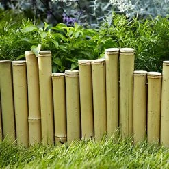 Vigoro Natural Pipe Organ 8 in. Bamboo Garden Fence -Green Haven Store natural vigoro garden fencing 4477408 4f 1000